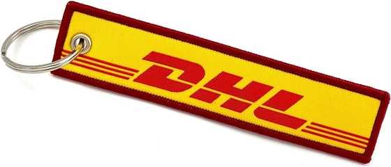 Chaveiro bordado com design de logotipo personalizado da DHL Flight Crew