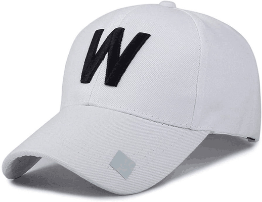 Chapéu de Baseball estilo logotipo bordado branco com logotipo ajustável fechamento de correia