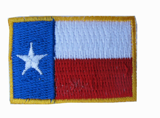 Ferro de LONE STAR Texas State Flag Patch Embroidery na beira 1-5/8 pequeno do ouro”