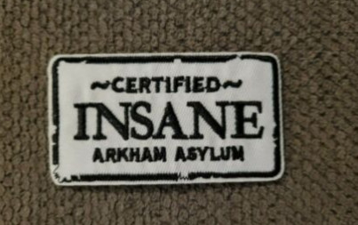 O asilo da C.C. Batman Arkham certificou o ferro insano no vendedor dos E.U. do bordado do remendo