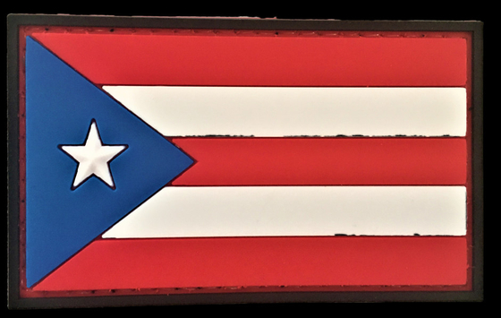 SELO SOI Ranger Sew On Backing Recon do atirador furtivo do remendo do PVC da bandeira do PR de Porto Rico