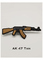 2D / o PVC 3D de borracha feito sob encomenda remenda o ferro do Kalashnikov de AK 47 na etiqueta da roupa