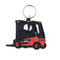 2D carro feito sob encomenda de borracha macio Logo Forklifts do PVC Keychains de 3D PMS