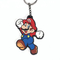 A porta-chaves durável PMS dos desenhos animados da porta-chaves do PVC do Super Mario colore o logotipo feito sob encomenda