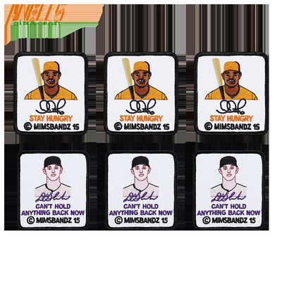 Roupas tecidas Patches bordados personalizados Ferro brilhante em patches