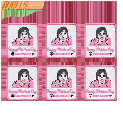 Roupas tecidas Patches bordados personalizados Ferro brilhante em patches