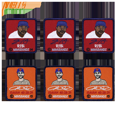 Patches de bordados personalizados de ferro em embalagens de manga de plástico transparente com borda entrelaçada