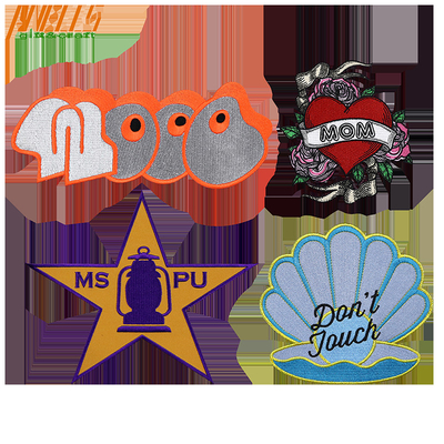 Costura de Patches de bordados de logotipos personalizados de desenhos animados para crianças Roupas e chapéus