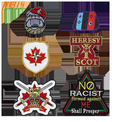Costura de Patches de bordados de logotipos personalizados de desenhos animados para crianças Roupas e chapéus