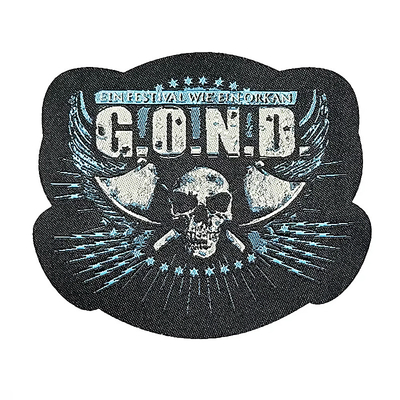 OEM emblemas tecidos ferro em costura em logotipo patches de roupas com formas e desenhos personalizados