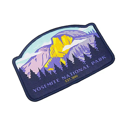 Ferro personalizado em rótulo tecido Patch Logotipo da marca Badge Patches tecidos para roupas