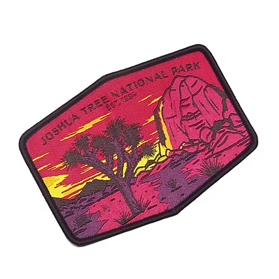 Ferro personalizado em rótulo tecido Patch Logotipo da marca Badge Patches tecidos para roupas
