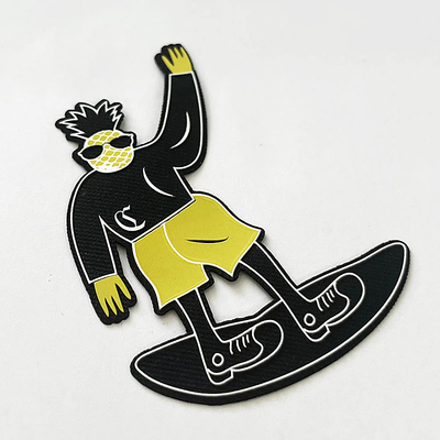 Eco Amigável PVC impermeável Patch Custom Logotipo de roupa Moral Patch 4mm