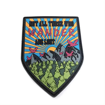 Patch de moral de PVC impermeável personalizado com design ecológico