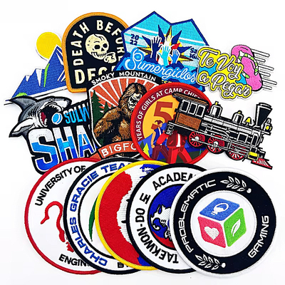 Emblema bordado personalizado Velcro para jeans e jaquetas