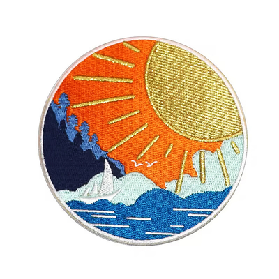Transferência de calor Patch Ferro em roupas bordado Patch Custom logotipo designer Prensa Patches bordado