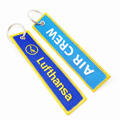 Custom Cheap Embroidery Fabric customizado Cheap Fabric Keychain