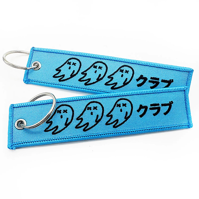 Custom Cheap Embroidery Fabric customizado Cheap Fabric Keychain