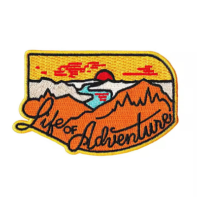 Ferro em Merrow Border Alta Qualidade Full Embroidery Pequeno Tamanho Customized Embroidery Patches