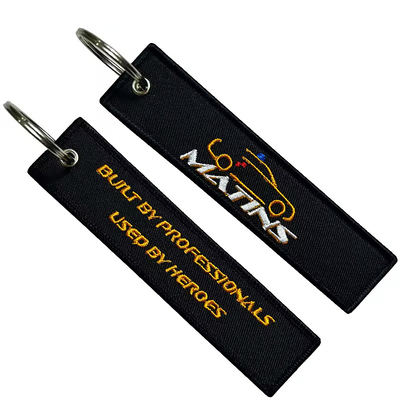 Atacado Olecranon Gancho Barato Fabrica de Voo Custom bordado Jet tag Chave tecida com o seu próprio logotipo