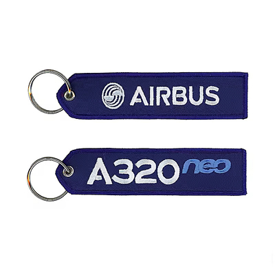 Logotipo personalizado tecido chave tag bordado Keychain Etiqueta Keychain