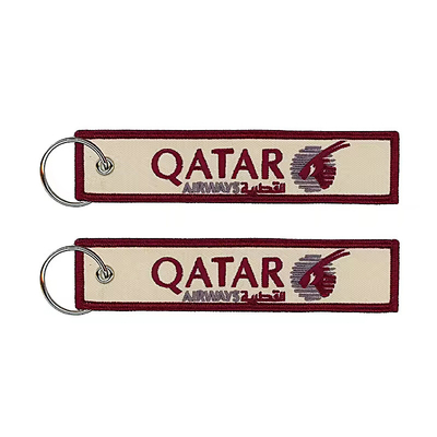 Atacado Olecranon Gancho Barato Fabrica de Voo Custom bordado Jet tag Chave tecida com o seu próprio logotipo