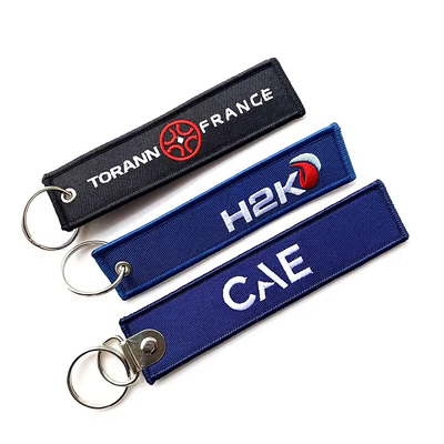 Direct Factory custom promocional presente logotipo bordado Keychain
