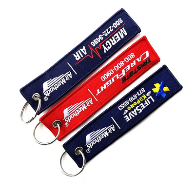 Direct Factory custom promocional presente logotipo bordado Keychain