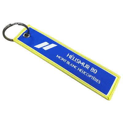 Custom Wholesale tecido Chave de Chave Key Tag Custom Jet Tags bordados para a festa