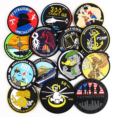 Etiqueta de logotipo 3D de borracha personalizada PVC em relevo gravado Patch de borracha Patches de PVC