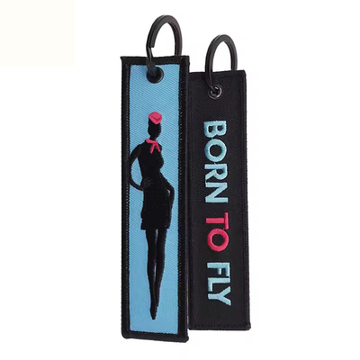 Chave personalizada de bordados com logotipo personalizado promocional moda tecido Chave de tecido Chave