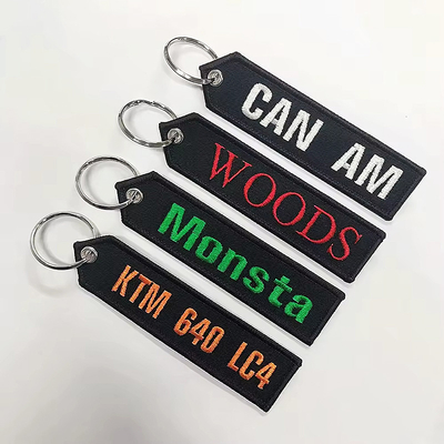 Chave de chave bordada personalizada vermelha com OEM/ODM aceitável