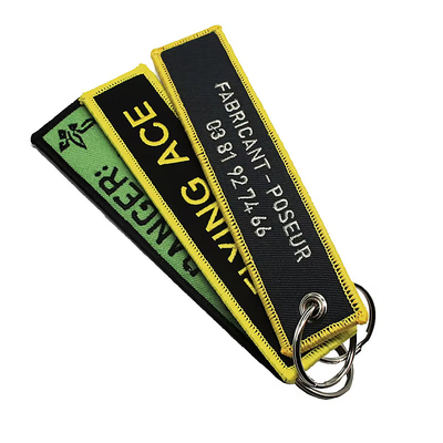 Chave de chave bordada personalizada vermelha com OEM/ODM aceitável