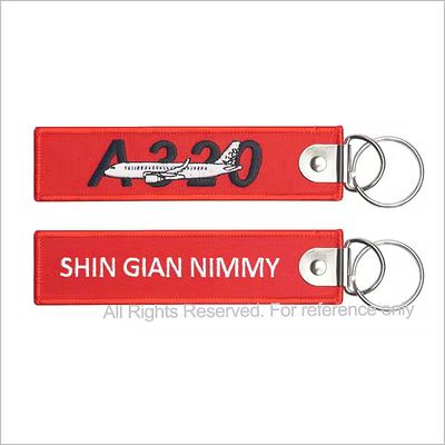 Twill Material e bordados Twill Pilot Key Tag Palavras-chave Digital Preço Tags