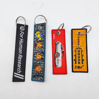 Chave personalizada personalizada de tecido com anexo de anel grande