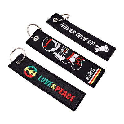 Customização Personalizado tecido Key Tag brilhante Charm Soft Metal Keychains