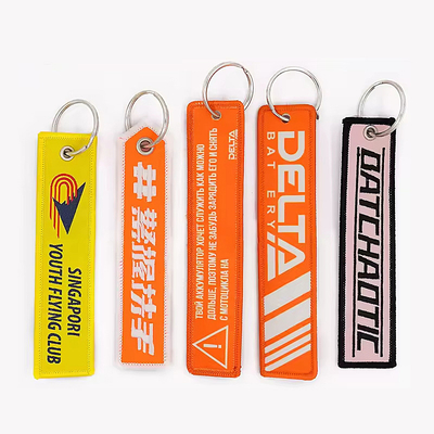 Customização Personalizado tecido Key Tag brilhante Charm Soft Metal Keychains
