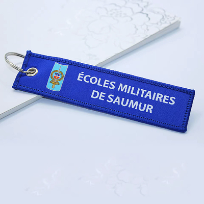 OEM/ODM Aceitável tecido tecido chaveiro bordado Anime Key Jet Tag para automóvel motocicleta