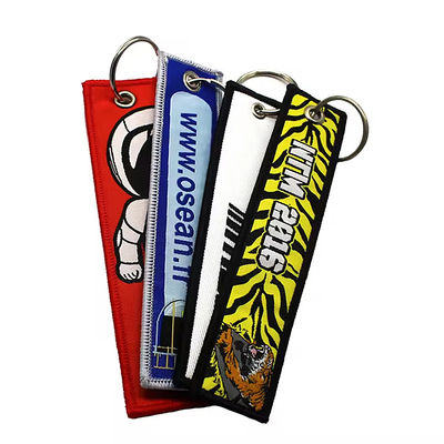 OEM/ODM Aceitável tecido tecido chaveiro bordado Anime Key Jet Tag para automóvel motocicleta