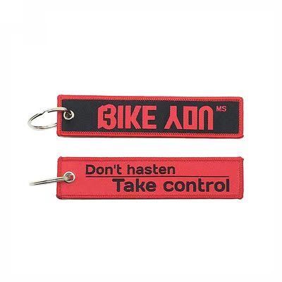 Costume Carabiner costura bordado tecido Jet Tag Key Holder Eagle Beak Black Pulseira Lanyard Keychain