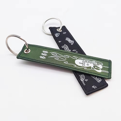 Chave de chave de aviação tecida personalizada Chave de chave de avião com anexo de anel grande