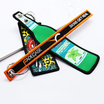 Chave de chave de aviação tecida personalizada Chave de chave de avião com anexo de anel grande