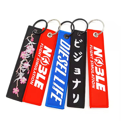 Chave de chave de aviação tecida personalizada Chave de chave de avião com anexo de anel grande