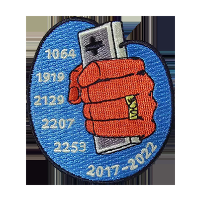 Patch de bordado de vestuário personalizado Envio internacional Quantidade mínima de encomenda