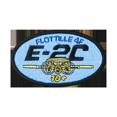 Patches de bordado de logotipo de marca personalizado com gancho e laço