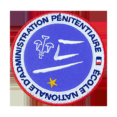 Patch de logotipo de tecido bordado com gancho para chapéus e roupas personalizados