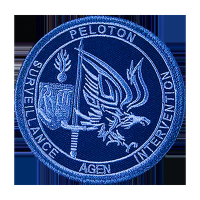 Patch de logotipo de tecido bordado com gancho para chapéus e roupas personalizados