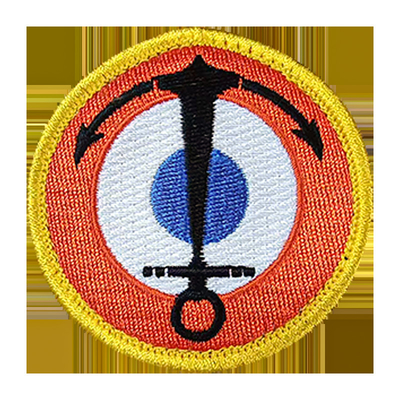 Patch de logotipo de tecido bordado com gancho para chapéus e roupas personalizados