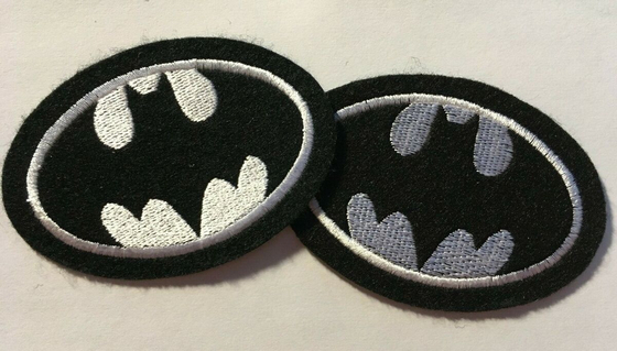 Ferro do bordado no remendo 4&quot; do Applique BATMAN LOGO Heat Cut Border