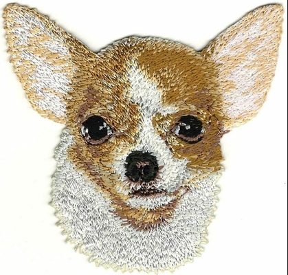 3,25&quot; remendo do bordado da raça do cão do retrato da chihuahua